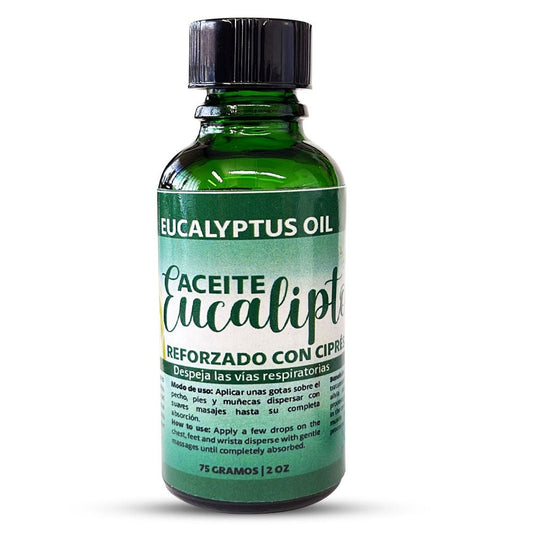 Aceite Esencial de Eucalipto y Ciprés, Eucalyptus and Cypress Essential Oil 2 oz, Natural de Mexico - Tierra Naturaleza Shop