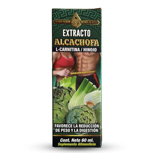 Alcachofa L-Carnitina Hinojo Extracto, Artichoke Fennel Extract 2 oz, Natural de Mexico - Tierra Naturaleza