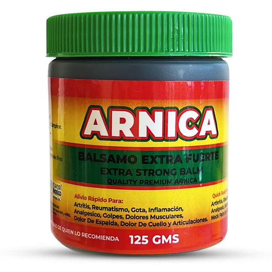 Arnica Balsamo Extra Fuerte Tapa Verde, Joint and Muscle Pain Relief Gel 4.4 oz, Natural de Mexico - Tierra Naturaleza Shop