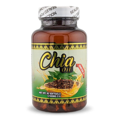 Chía Oil Fibra y Omega 3 Capsulas Blandas, Chia Oil Fiber Omega-3 Softgels 60 Caplets, Tierra Naturaleza - Tierra Naturaleza Shop
