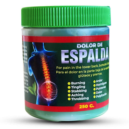 Dolor de Espalda, Joint and Muscle Pain Relief Gel 8.8 oz, Natural de Mexico - Tierra Naturaleza Shop