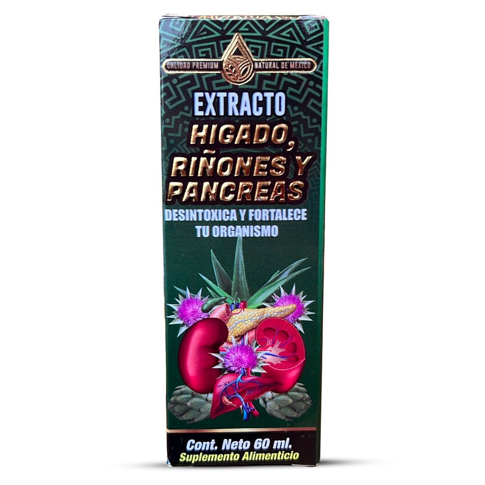 Hígado, Riñones y Páncreas Extracto, Liver, Kidneys & Pancreas Extract 2 oz, Natural de Mexico - Tierra Naturaleza
