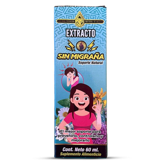Sin Migraña Extracto, Migraine Free Extract 2 oz, Natural de Mexico - Tierra Naturaleza