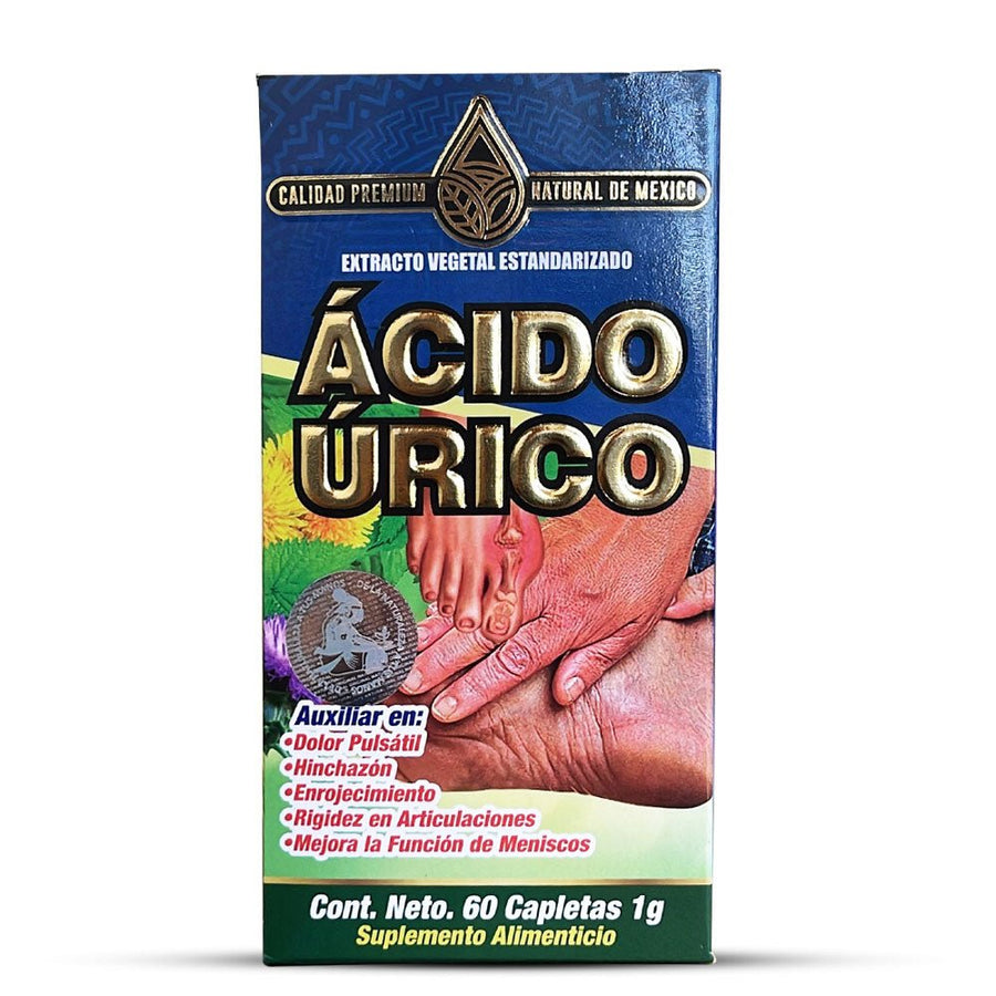 Acido Úrico Suplemento, Uric Acid Supplement 60 Caplets, Natural de Mexico - Tierra Naturaleza Shop