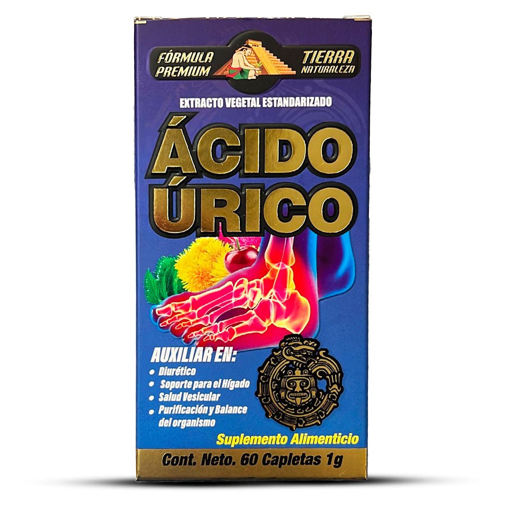 Ácido Úrico, Uric Acid Supplements 60 Caplets, Tierra Naturaleza - Tierra Naturaleza Shop
