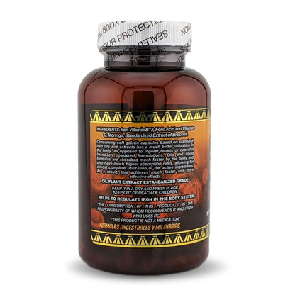 Hierro y Vitamina B12, Iron Vitamin B12 Supplements Softgels 60 Caplets, Tierra Naturaleza - Tierra Naturaleza Shop