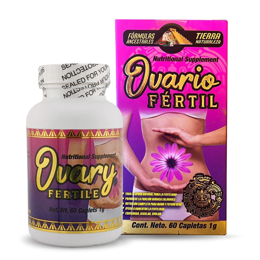 Ovario Fértil Suplemento con Manzanilla, Fertile Ovary Supplements with Chamomile 60 Caplets, Tierra Naturaleza - Tierra Naturaleza Shop