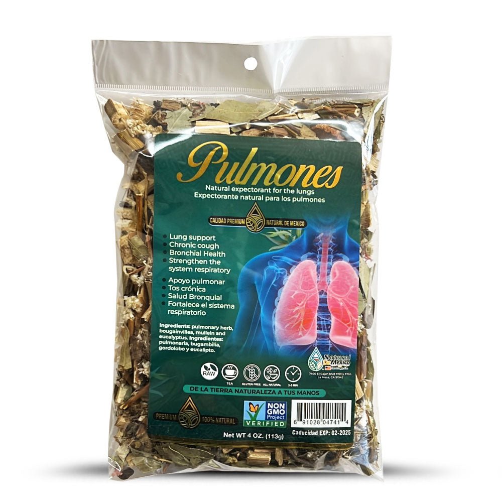 Pulmones Hierba, Breathe Easier Herbal Blend 4 oz, Natural de Mexico - Tierra Naturaleza Shop
