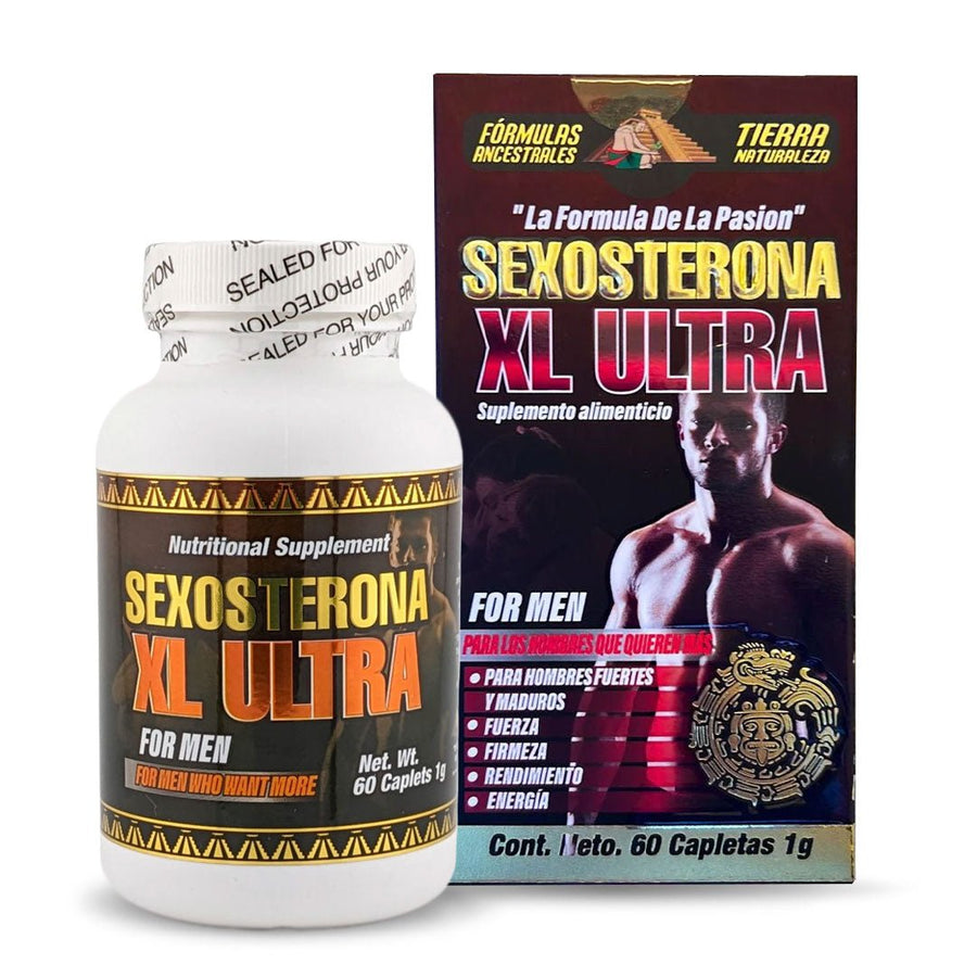 Sexosterona XL Ultra Potenciador de Testosterona, Sexual and Testosterone Performance Booster for Men Supplements 60 Caplets, Tierra Naturaleza - Tierra Naturaleza Shop