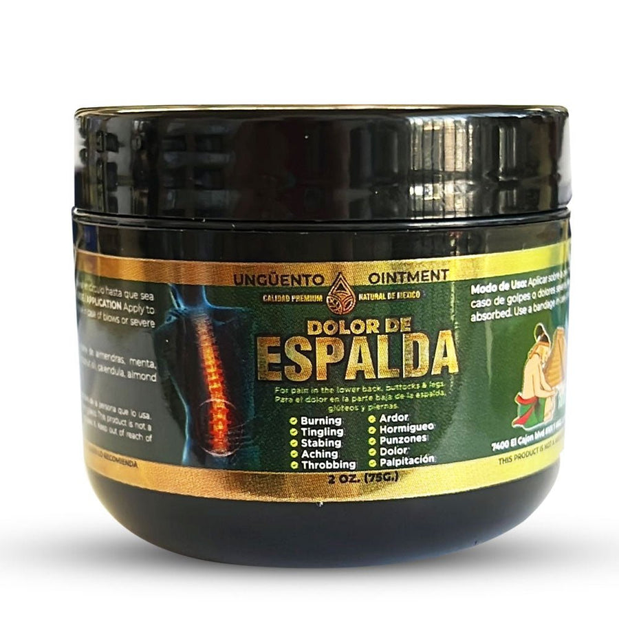 Ungüento de Dolor de Espalda, Back Muscle Pain Relief Ointment 2.6 oz, Natural de Mexico - Tierra Naturaleza Shop